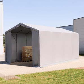 4x8m Zelthalle, PRIMEtex-Plane, grau, ohne Statik - (79979)