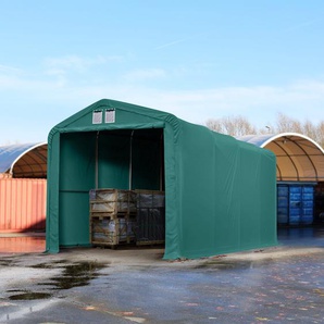 4x8m Zelthalle, PVC-Plane, dunkelgrün, ohne Statik - (49639)