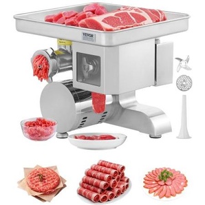 5 kg/Min elektrischer Fleischwolf Wurstfüller mit Klinge & Mahlplatte, Wurstmaschine gewerblicher Fleischwolf aus Edelstahl zum Schneiden, Zerkleinern und Würfeln, Restaurant-Metzger XSYJQJTM35MMJ1GE8V2