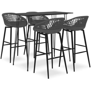 5-tlg. Bar-Set Schwarz und Grau