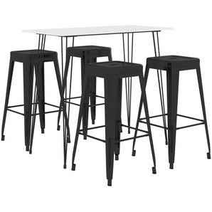 5-tlg. Bar-Set Weiß und Schwarz