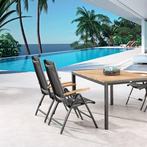 5-tlg. Dining Gruppe Cavalese+Paros anthrazit/Teak