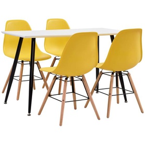5-tlg. Essgruppe Kunststoff Gelb