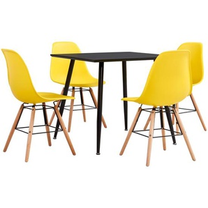 5-tlg. Essgruppe Kunststoff Gelb