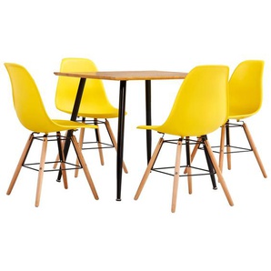 5-tlg. Essgruppe Kunststoff Gelb