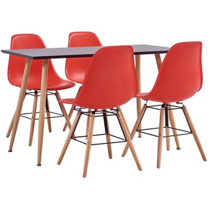 5-tlg. Essgruppe Kunststoff Rot