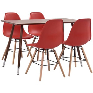 5-tlg. Essgruppe Kunststoff Rot
