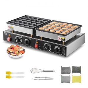 50-tlg. Mini-Pfannkuchen-Maker, Dorayaki-Bäcker aus antihaftbeschichtetem Edelstahl, 1800 W kommerzielle elektrische Poffertjes-Grillpfanne, duale Temperatur- und Zeitregelung, für Restaurant SBJNP-543-50X0001002V2