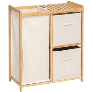 5five Simply Smart - Bambusregal mit Wäschekorb tidy box und Behältern, 66 x 33,3 x 78,5 cm