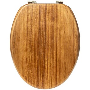 WC-Sitz Five aus braunem Akazienholz