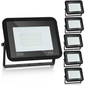 5X led Fluter Flutlicht Strahler 30W Scheinwerfer Baustrahler Außen Lampe IP65 Warmweiß - Hengda