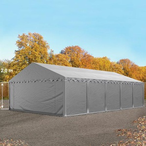 5x10m Lagerzelt, PVC-Plane, grau - (2333)