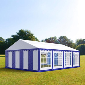 5x8m Partyzelt, PVC-Plane, blau-weiß - (6068)
