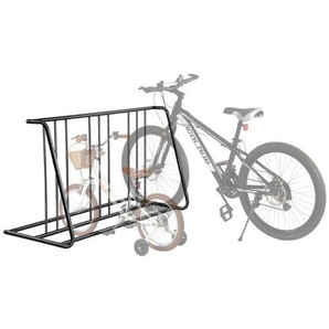 6-Fahrradständer, Freistehender Fahrradhalter Ständer, kompatibel mit 76,2-mm-Reifen, doppelseitiger Bodenfahrradständer aus Karbonstahl, für Gehwege, Garagen und den Innenbereich JYZXCTFJHSHJKX23S001V0