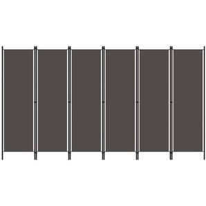 6-tlg. Raumteiler Anthrazit 300x180 cm