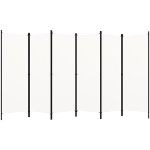 6-tlg. Raumteiler Weiß 300x180 cm