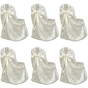 6 x Stuhlhusse für Hochzeit Bankett cremefarben