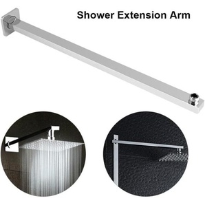 Ej.life - 60 cm Duscharm zur Wandmontage, fester Duschverlängerungsarm mit Flansch für Regenduschkopf