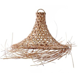 60 cm Lampenschirm für Pendelleuchte Mykonos aus Rattan