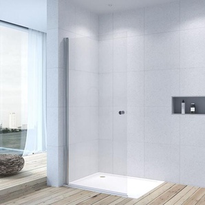 65x197 cm Duschabtrennung Drehtür Glas Pendeltür Einscheiben-Sicherheitsglas mit Nano Duschwand Walk in Dusche für Duschwanne