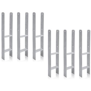 6x Pfostenträger Pfostenanker H-Anker 600MM Pergolen Stützenfuß Zaunträger Anker - Hengda