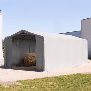 6x10m Zelthalle, PVC-Plane, grau, ohne Statik - (79899)