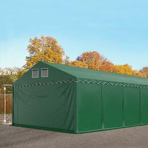 6x12 m Lagerzelt, PVC-Plane, dunkelgrün, mit Bodenrahmen, ohne Statik - (7541bl)