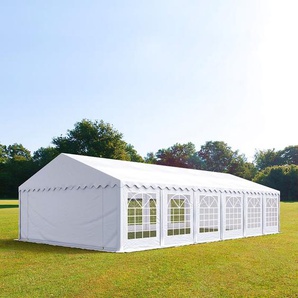 6x12m Partyzelt, PVC-Plane, weiß - (4796)