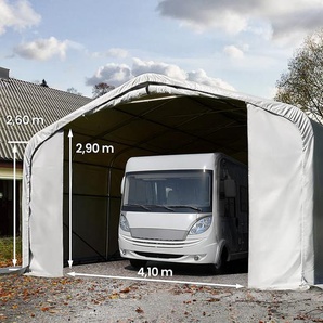 6x12m Zeltgarage, PRIMEtex-Plane, grau, ohne Statik - (99496)