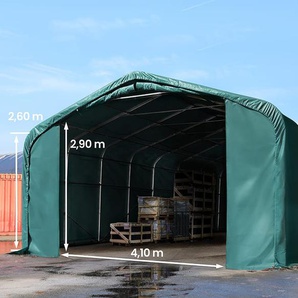 6x12m Zelthalle, PRIMEtex-Plane, dunkelgrün, mit Statik (Erduntergrund) - (49424)
