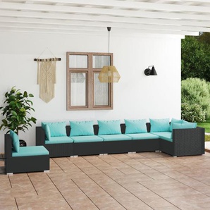 7-Sitzer Lounge-Set Jewelie aus Rattan mit Polster