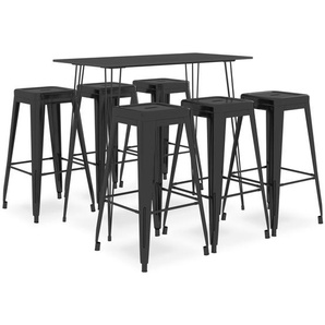 7-tlg. Bar-Set Schwarz