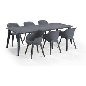 7-tlg. Dining Gruppe Split+Bari graphit