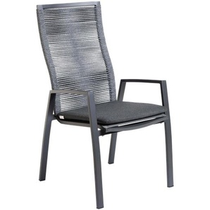 7011 Gartenstuhl, inkl. Sitzkissen Fb. Sooty Gestell Aluminium anthrazit
