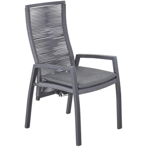 7011 Gartenstuhl, inkl. Sitzkissen Fb. Sooty Gestell Aluminium anthrazit