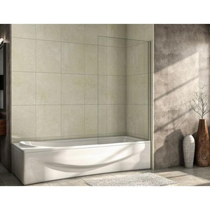 75x140cm Duschabtrennung Badewannenaufsatz Dusche Duschtrennwand 6mm NANO Glas