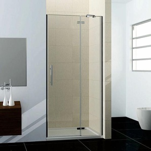 76 x195cm Duschabtrennung Nischentür Schwingtür 6mm nano Glas
