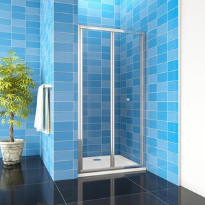 76x185cm Duschkabinen Klapptür 5mm ESG Glas Nischentür badezimmer glastür dusche Falttür