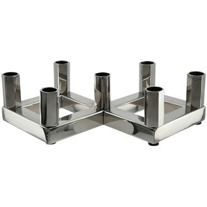 7er Kerzenhalter   ¦ silber ¦ Stahl ¦ Maße (cm): B: 18 H: 8