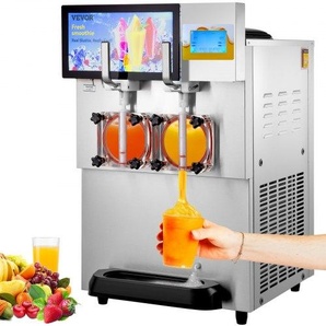 8 L x 2 Kommerzielle Slusheis Maschine, Slushgerät mit 26~32 L/Std. Slush Slushy Maschine, 1800 W Slush Maker Maschine 94 kg Slush-Eismaschine Edelstahl Slushy Maschine 570 × 680 × 925 mm FBXXRJYSGOC8L869BV2