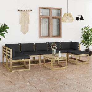 8-tlg. Garten-Lounge-Set mit Kissen Imprägniertes Kiefernholz