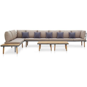 8-tlg. Garten-Lounge-Set mit Kissen Massivholz Akazie