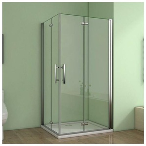 Duschparadies-de - 80X80cm Duschkabine Eckeinstieg Duschabtrennung Duschwand Dusche esg nano Glas Duschtür Höhe 185cm