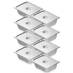 8er-Pack Hotelpfannen, 1/2-Größe Anti-Stau-Dampfpfanne mit Deckel, 0,8 mm dicke Edelstahl-Dampftischpfanne, 4 Zoll tiefe kommerzielle Tischpfanne, Catering-Aufbewahrungspfanne für Lebensmittel, für Industrie und Wissenschaft 12BCCPBXG8JTGXJ0JV0
