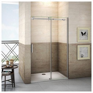 8mm nano esg Schiebetür Nischentür 100x195cm Echtglas Duschabtrennung Duschtür Duschkabine Dusche Glastür