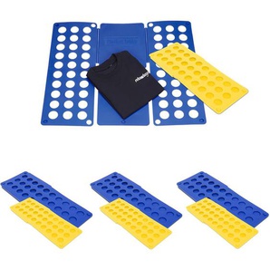 8x Faltbrett Wäsche, Wäschefalter, Hemdenfalter, Falthilfe, Faltsystem, klein, groß, platzsparend, A4, A5, blau, gelb