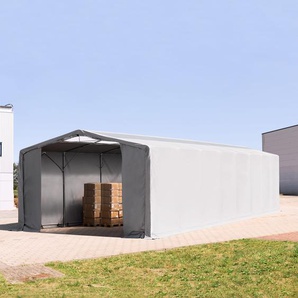 8x16m Zelthalle, PRIMEtex-Plane, grau, ohne Statik - (80028)