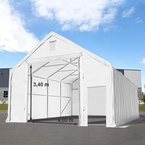 8x20m Zelthalle, PRIMEtex-Plane, weiß, mit Statik (Betonuntergrund) - (48859)