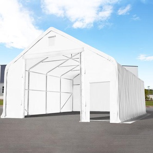 8x20m Zelthalle, PRIMEtex-Plane, weiß, mit Statik (Erduntergrund) - (48685)