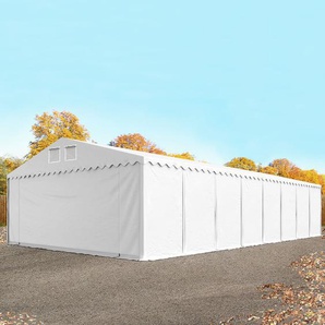 8x36 m Lagerzelt, PVC-Plane, weiß, mit Bodenrahmen, mit Statik (Betonuntergrund) - (49303)
